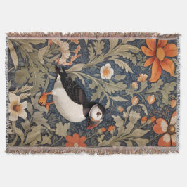 Snygg Puffin William Morris Inspired Filt