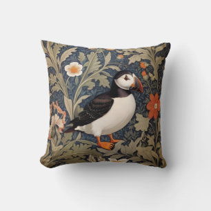 Snygg Puffin William Morris Inspired Kudde