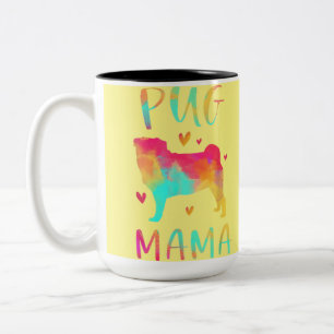 Snygg Pug Mamma någonsin Två-Tonad Mugg