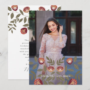Snygg Quinceanera Fiesta Tack Photo Inbjudningar
