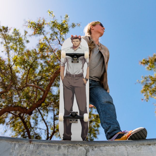 Snygg Rå Ikemen Anime Mini Skateboard Bräda 18,5 Cm (Utomhus 1)