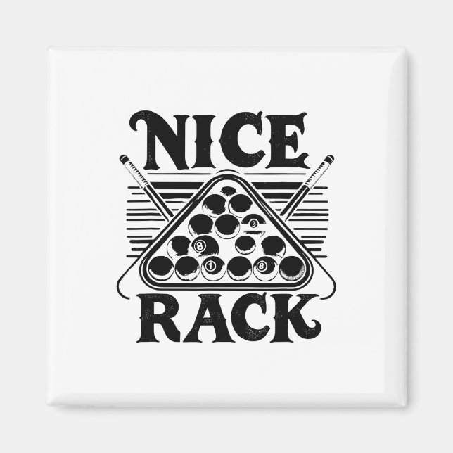 Snygg Rack Bassäng Billiard Player Billiards Cue S Magnet (Framsidan)