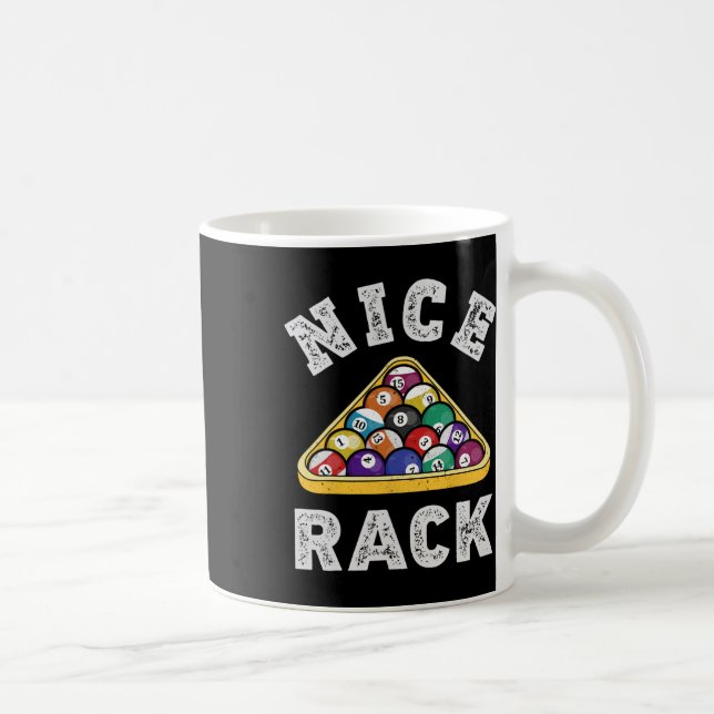 Snygg Rack-funktion Billiards Player Vintage Bassä Kaffemugg (Höger)