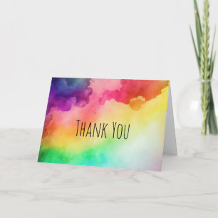 Snygg Rainbow Färg Abstract Design Tack Kort