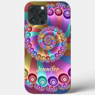 Snygg Rainbow Färg Abstrakt Fractal Art Namn