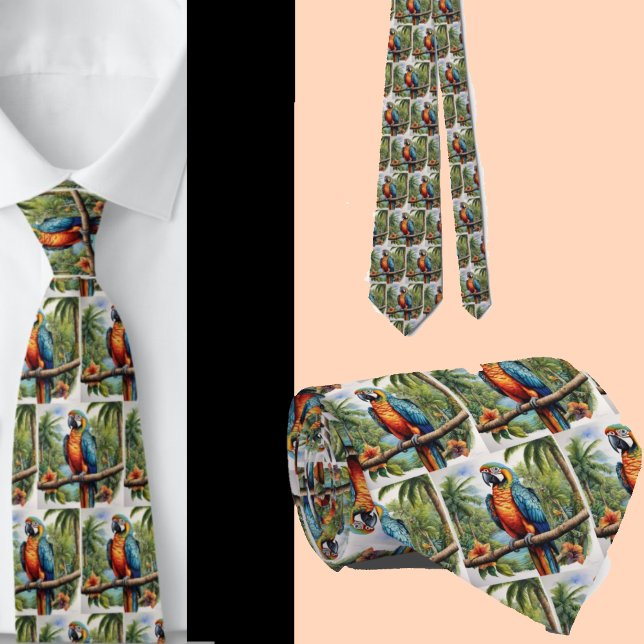 Snygg Rainbow Parrots Necktie Slips (Skapare uppladdad)