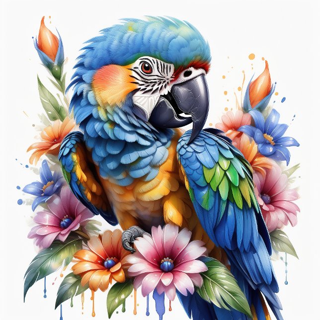 Snygg Rainbow Parrots Necktie Slips (Skapare uppladdad)