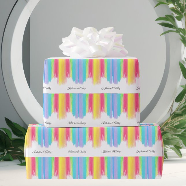 Snygg Rainbow Personlig Bröllop Presentpapper (Skapare uppladdad)