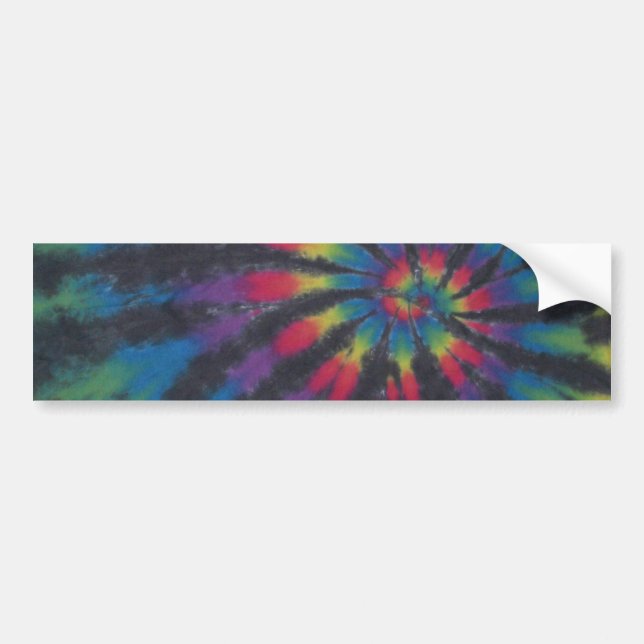 Snygg Rainbow Swirl Spiral Tie Dye PhatDyes Bildekal (Framsidan)