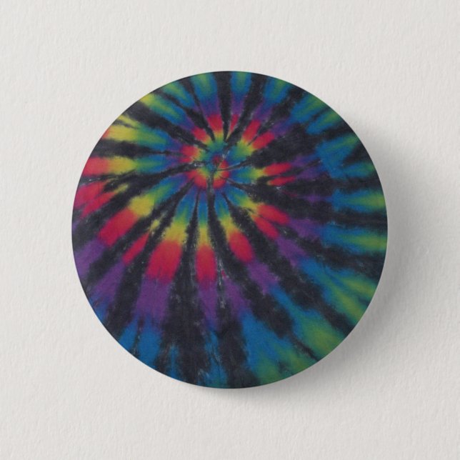 Snygg Rainbow Swirl Spiral Tie Dye PhatDyes Knapp (Framsida)
