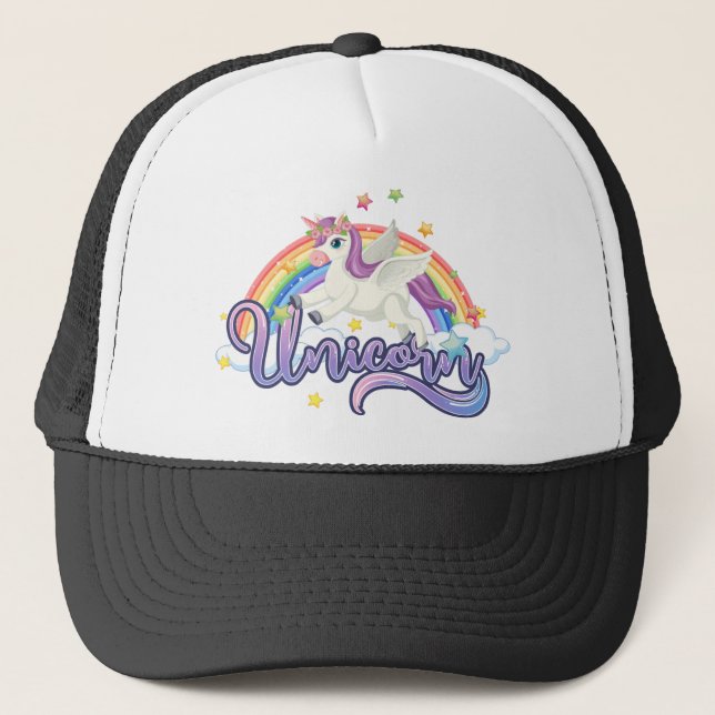 Snygg Rainbow Unicorn Keps (Framsida)