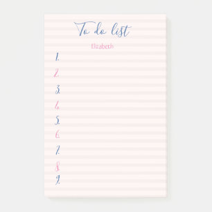 Snygg randig att göra lista post-it block