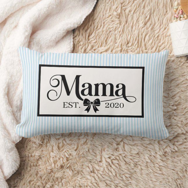 Snygg Randig Minimalistisk Mamma Anpassad Lumbarkudde (Filt)