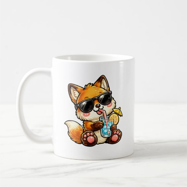 Snygg Räv Dryck Kaffemugg (Vänster)