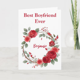 Snygg Red Best Boykompis någonsin Valentine Helgkort