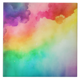 Snygg regnbåge Färg Abstrakt design Kakelplatta