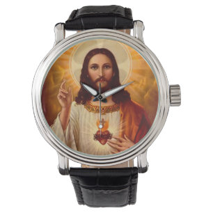 Snygg religiösa Helig Hjärtat i Jesus bild Armbandsur