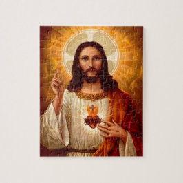 Snygg religiösa Helig Hjärtat i Jesus bild Pussel