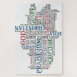Snygg Religiösa Ord Art Pussel