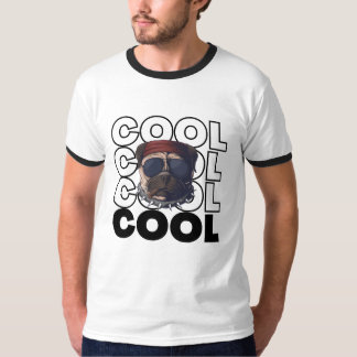 Snygg Retro Hund Ringar T‑Shirt 🐶 | Freefit Casua T Shirt