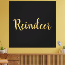 Snygg Rindeer Typography Black Background