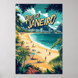 Snygg Rio de Janeiro Brasilien Travel Poster