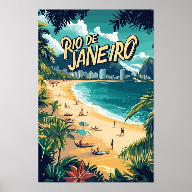 Snygg Rio de Janeiro Brasilien Travel Poster (Framsidan)