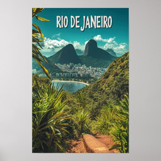 Snygg Rio de janeiro Brasilien Travel Poster (Framsidan)