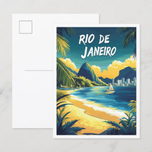 Snygg Rio de janeiro Brasilien Travel Vykort