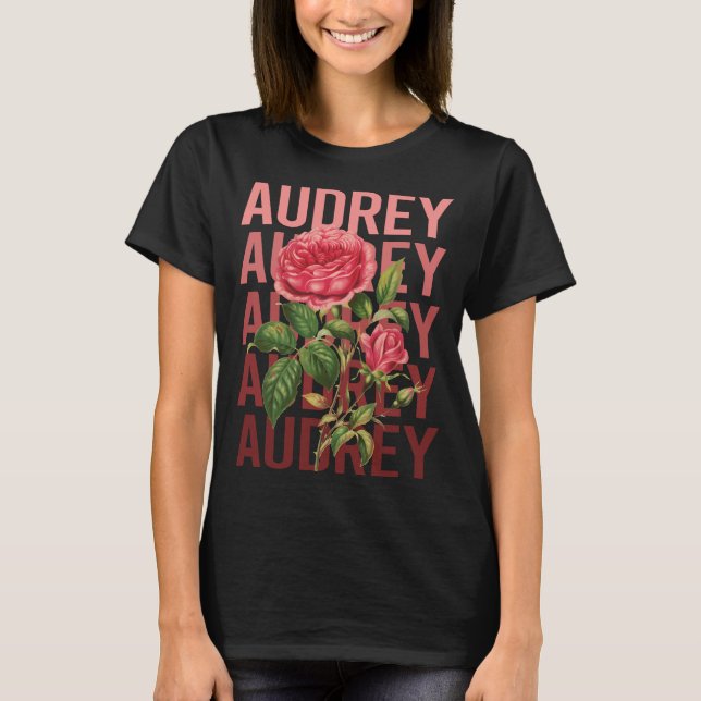 Snygg Ro - Audrey Namn T Shirt (Framsida)