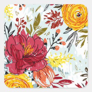 Snygg Ro Fyrkantigt Klistermärke