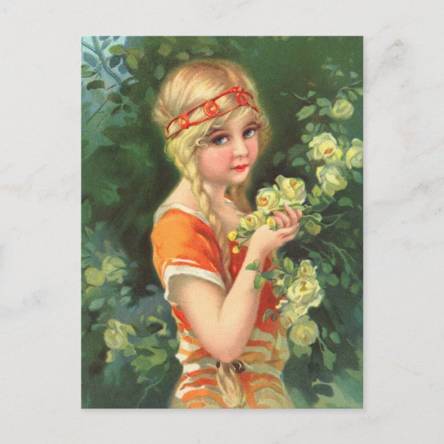 Snygg Ro Girl Vykort (Framsida)