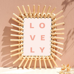 Snygg Ro Rosa Modern Minimalist Ord Art Poster