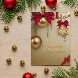 Snygg röd God jul - nytt år Helg Vykort
