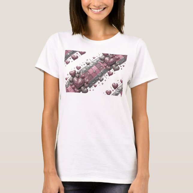 Snygg röd KÄRLEKEN ÄR I LUFTEN Statement T-shirt (Framsida)