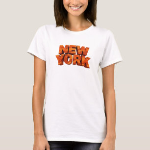 Snygg röd NEW YORK-tröja T Shirt