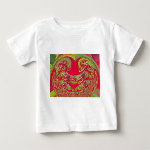 Snygg röd och Grönt Struktur Färg Abstrakt Art T-shirt
