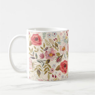Snygg Röd ros Flower Sketch Kaffemugg