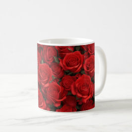 Snygg Röd ros Kaffemugg
