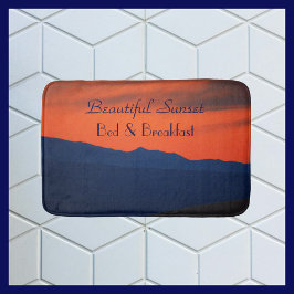 Snygg röd solnedgång Bed and Breakfast Plush Badrumsmatta