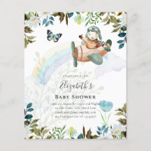 Snygg Roligt Pilot Pojke Shower-inbjudan