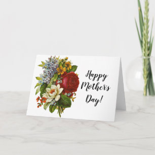 Snygg Romantic Summer Bouquet med Röd ros Kort