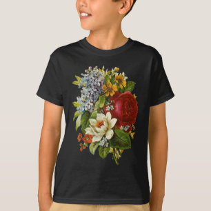 Snygg Romantic Summer Bouquet med Röd ros T Shirt