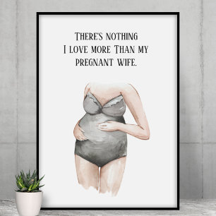Snygg romsk Gravid maka gift med citat Poster