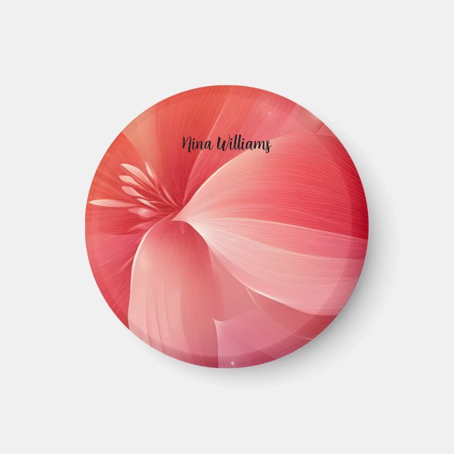 Snygg romsk Rosa Flower Magnet (Framsidan)