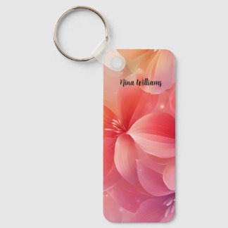 Snygg romsk Rosa Flower Nyckelring