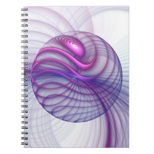 Snygg Rosa av modern Abstrakt Fractal Art Anteckningsbok