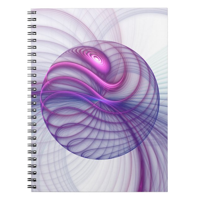 Snygg Rosa av modern Abstrakt Fractal Art Anteckningsbok (Framsidan)