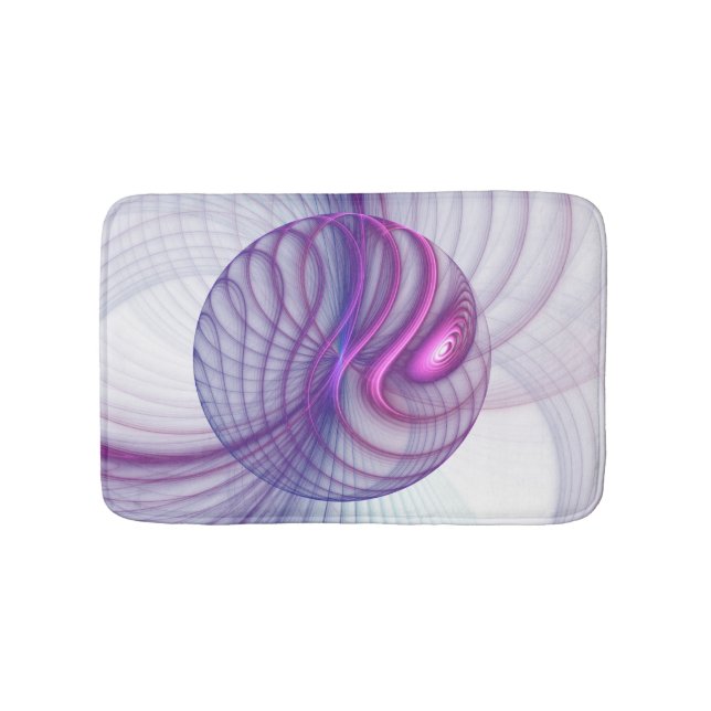 Snygg Rosa av modern Abstrakt Fractal Art Badrumsmatta (Framsidan)