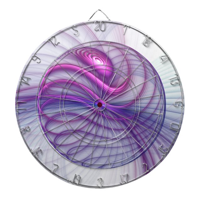 Snygg Rosa av modern Abstrakt Fractal Art Darttavla (Framsidan)